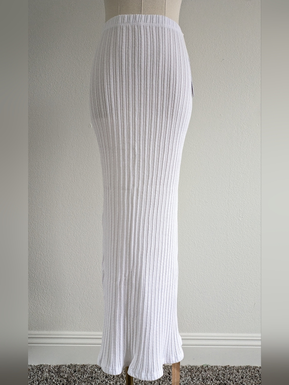Reformation Sangria Knit Skirt Cloud White